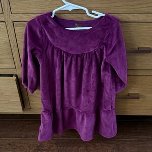 Tea Collection Purple Kids Velvet Dress